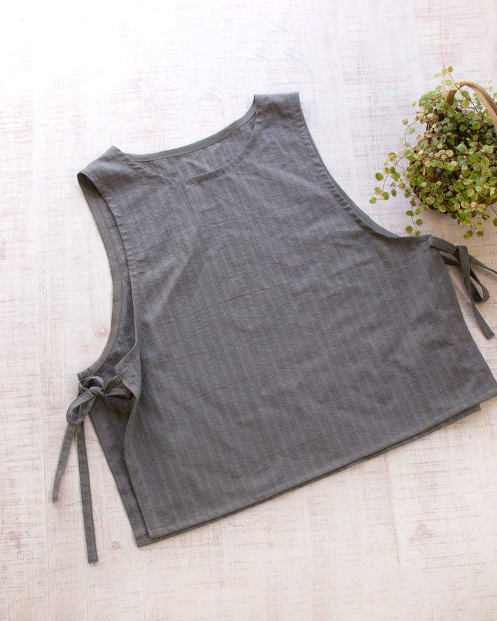 ☆有料☆【紙の型紙】サイドリボンベスト（布帛用型紙・M/L）