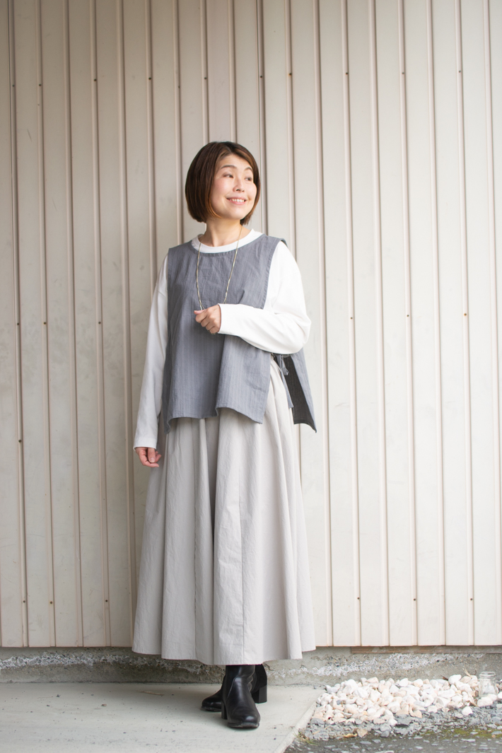 ☆有料☆【紙の型紙】サイドリボンベスト（布帛用型紙・M/L）