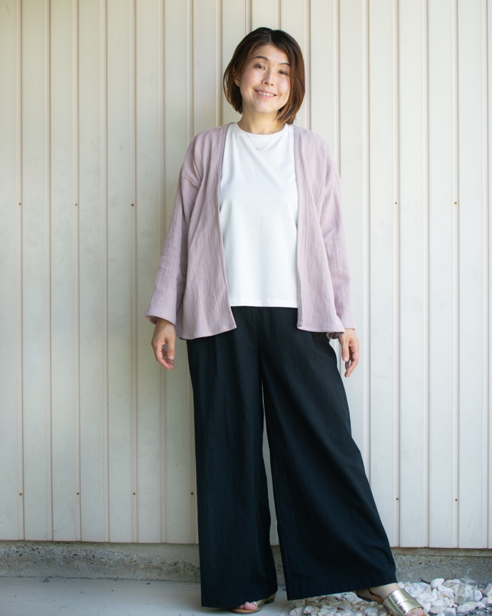 ☆有料☆【紙の型紙】Aラインカーディガン(布帛専用・M~L)