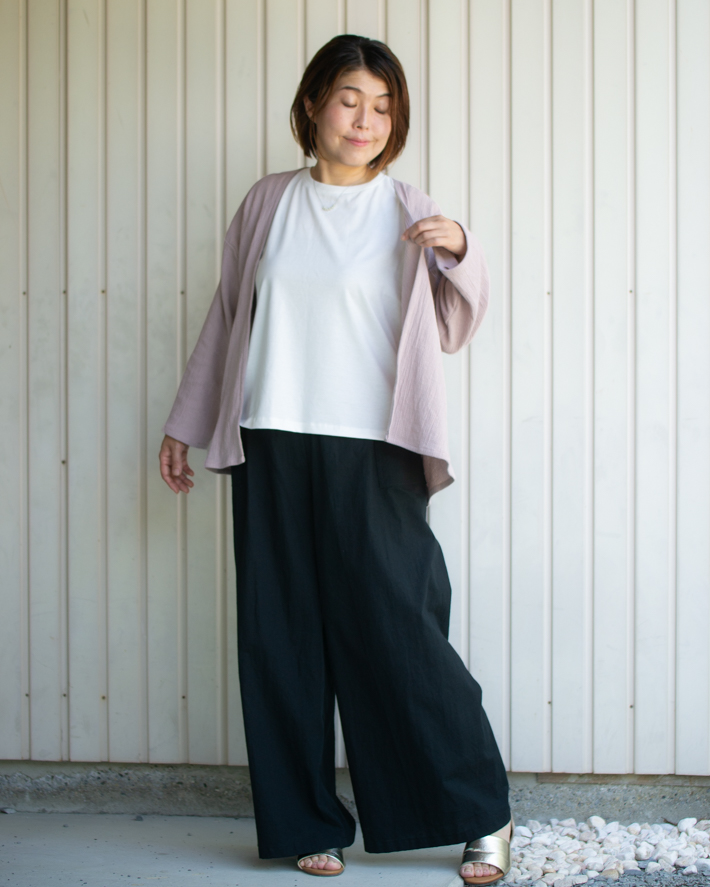 ☆有料☆【紙の型紙】Aラインカーディガン(布帛専用・M~L)