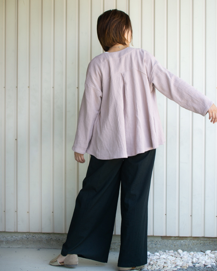 ☆有料☆【紙の型紙】Aラインカーディガン(布帛専用・M~L)