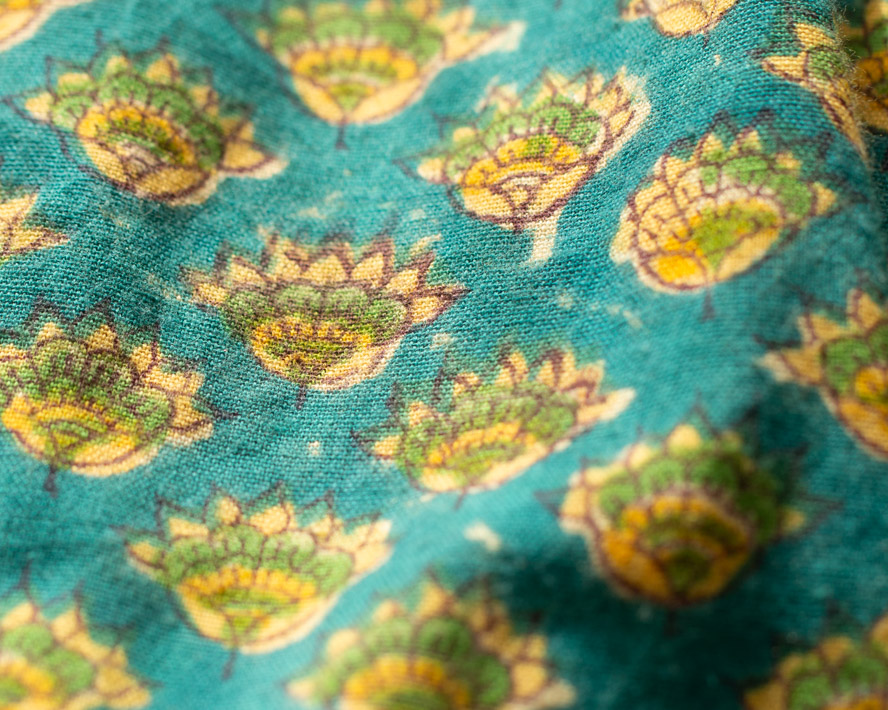 【型紙・生地キット】ハンドブロックプリントで作る♪ひとさじのスパイス スカート（M～Lサイズ）