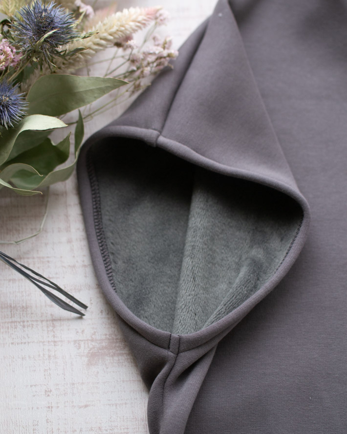 【型紙・生地キット】1時間で作ろう♪ゆるりベスト（ボンバーヒート・L～LLサイズ）