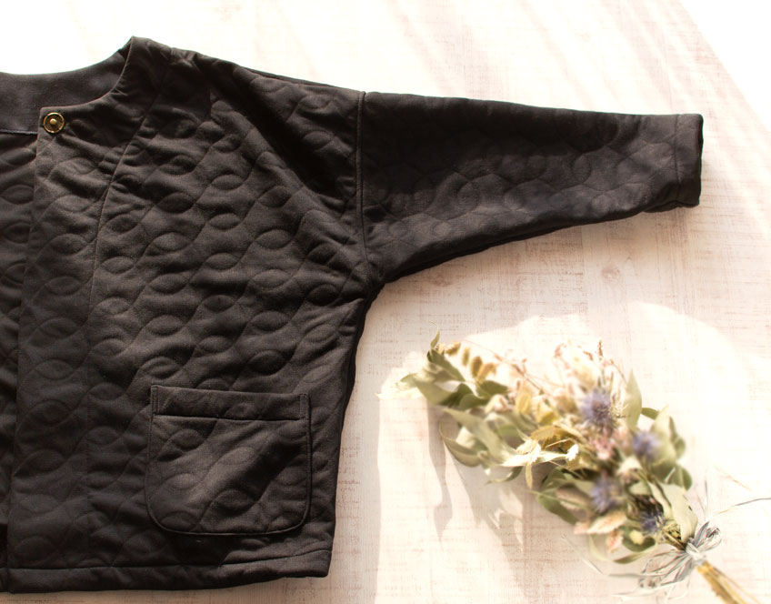 【型紙・生地キット】今日のきぶん♪ふんわり羽織りコート（型紙：ノーカラードルマンライトコート）