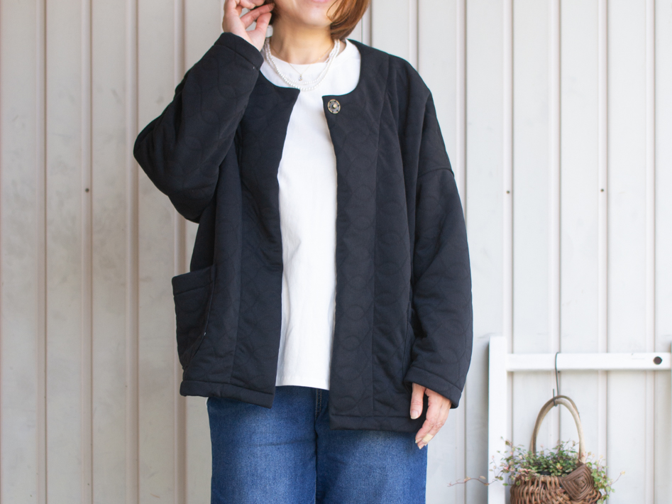 【型紙・生地キット】今日のきぶん♪ふんわり羽織りコート（型紙：ノーカラードルマンライトコート）