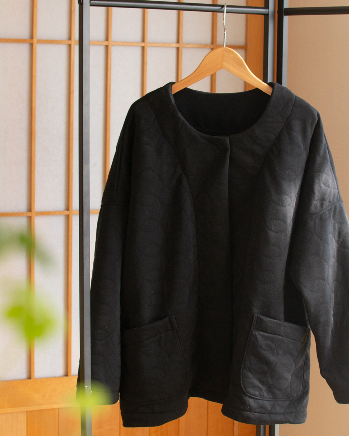 【型紙・生地キット】今日のきぶん♪ふんわり羽織りコート（型紙：ノーカラードルマンライトコート）