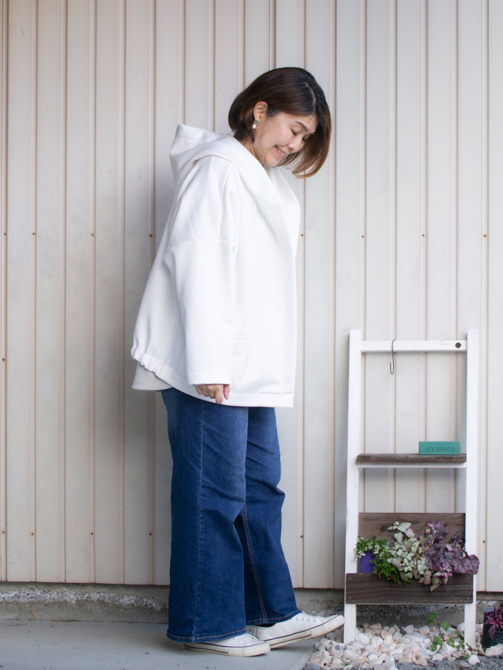 【型紙・生地キット】もっちりやわらか羽織りコート（型紙：ドルマンライトコート）