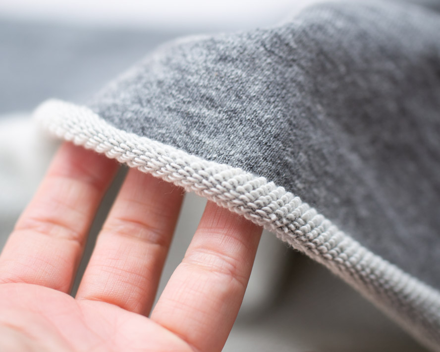 【生地セット】やわらか裏毛とリブのモノトーンセット（ワッペン付）