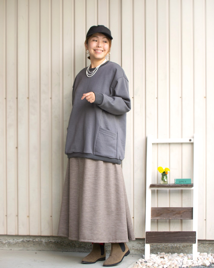 【型紙・生地キット】きれい♪上質ウールポンチで作る簡単スカート