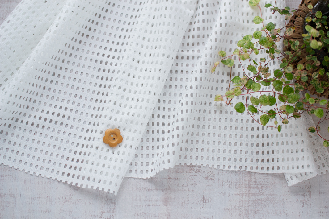 【ニット】プルオーバーなどに♪格子模様のメッシュ風ニット（３色）オーダーカット