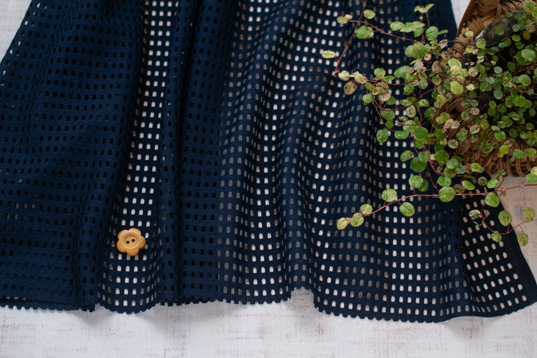 【ニット】プルオーバーなどに♪格子模様のメッシュ風ニット（３色）オーダーカット