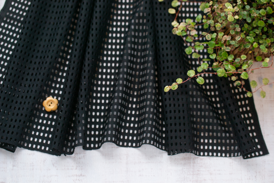 【ニット】プルオーバーなどに♪格子模様のメッシュ風ニット（３色）オーダーカット