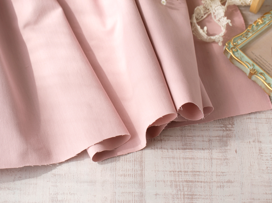 【布帛】さくら色のコットンカラーデニム