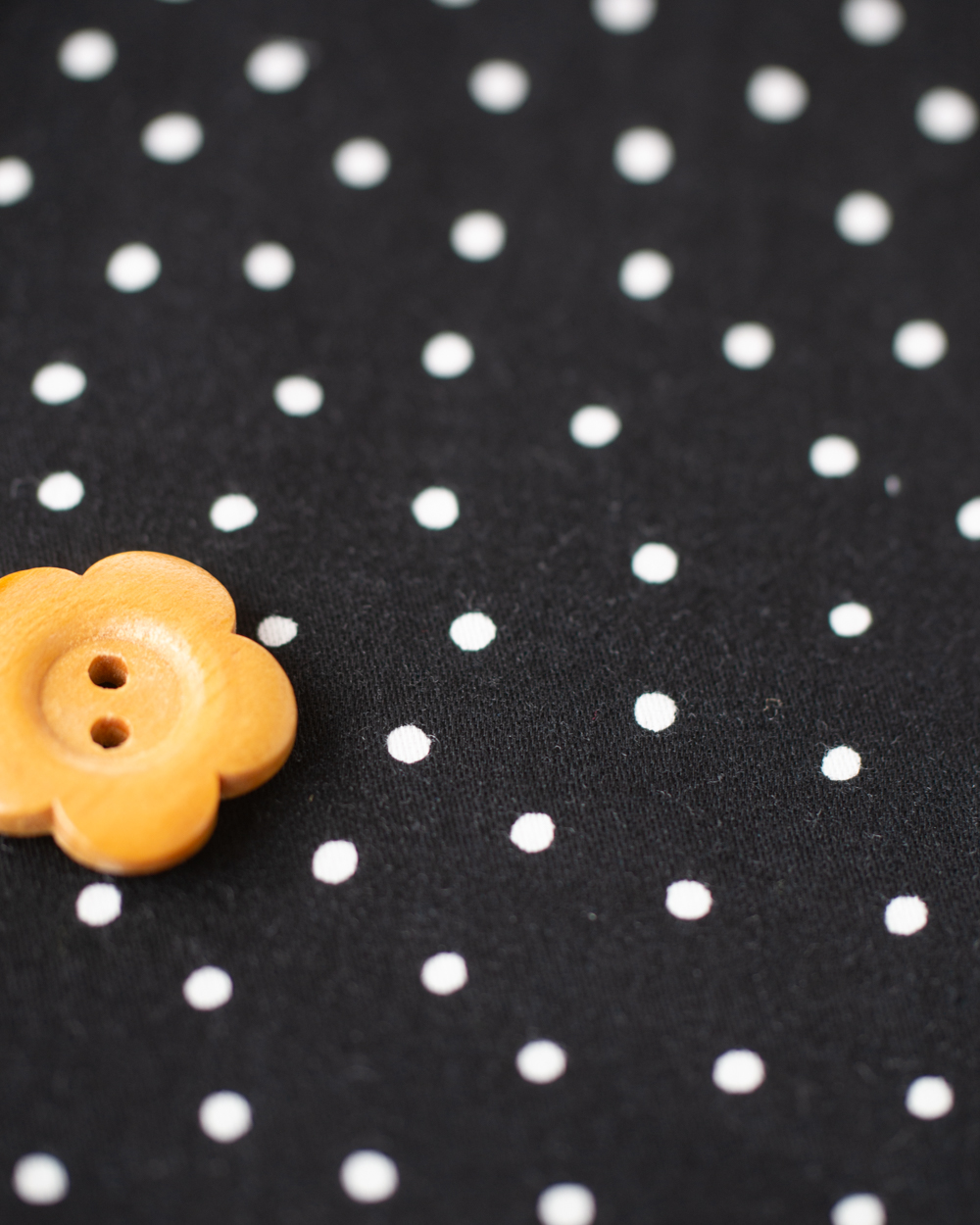 コットンサテンドット柄（ブラック） 画像②