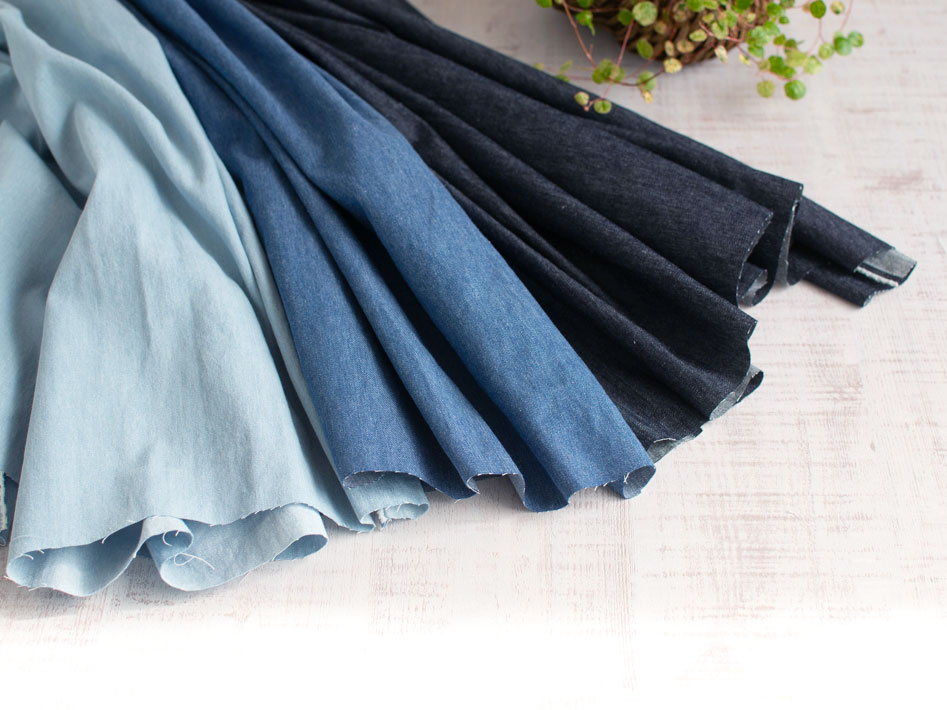 【布帛】トップスからボトムスまで♪5オンスデニム(3色)オーダーカット