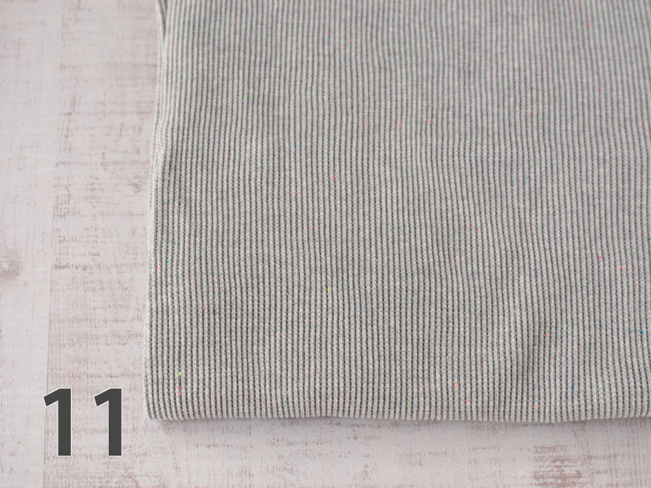 No.11 蛍光カラーネップワッフルグレー杢