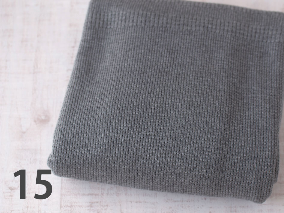 No.15　トランスファー無地とさりげないボーダー（チャコール杢）
