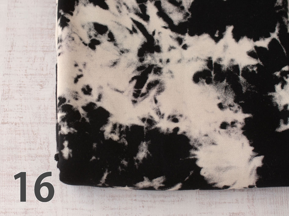 No.16　ムラ染めプリント/しっかりめ（ブラック）