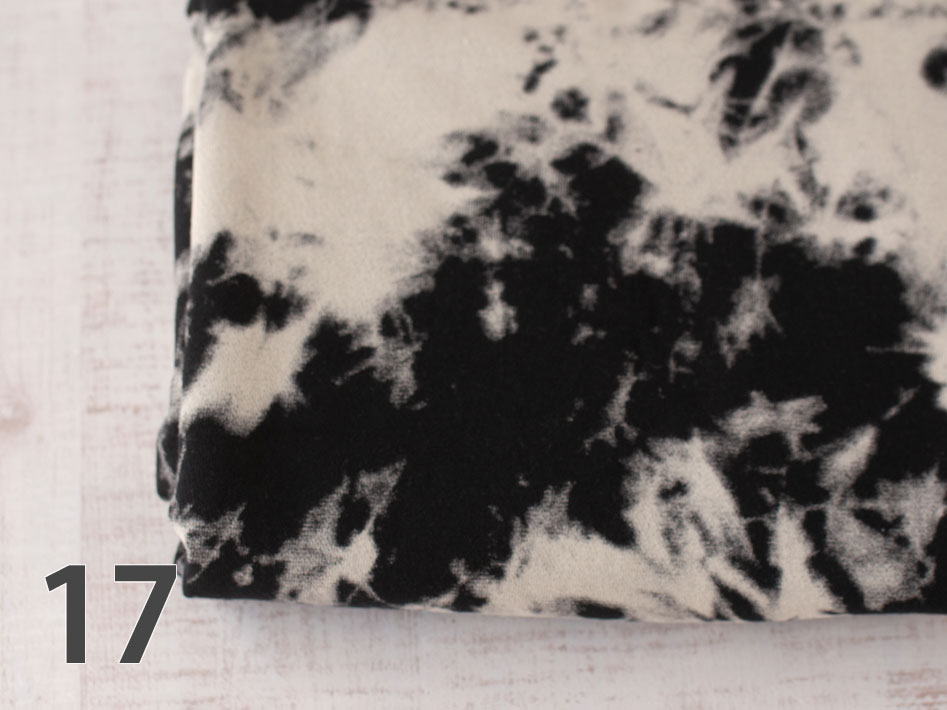 No.16　ムラ染めプリント/やわらかめ（ブラック）