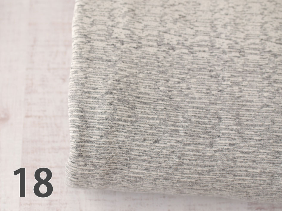 No.18　グラデーションパネル裏毛（グレー杢）