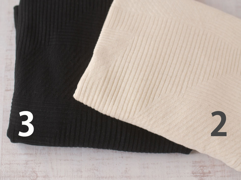 No.2/No.3コットンリネン・リンクスジャガード幾何学模様