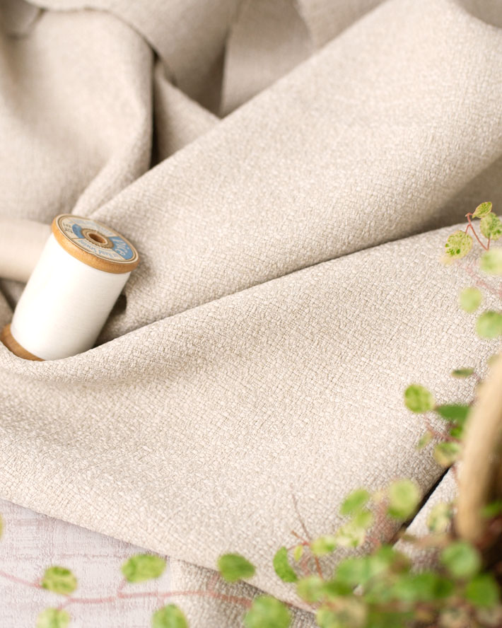 【布帛】上品なくったりツイード調クロス（グレージュ）