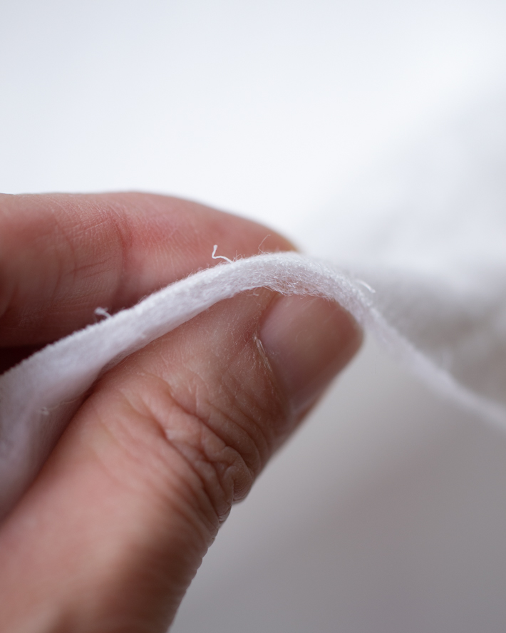 ☆訳あり☆【ニット】スムースニット片面キルト加工（オフホワイト）