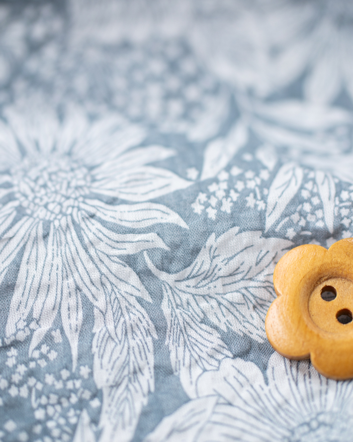 【布帛】涼しげ♪コットンリップルラインフラワー（３色）